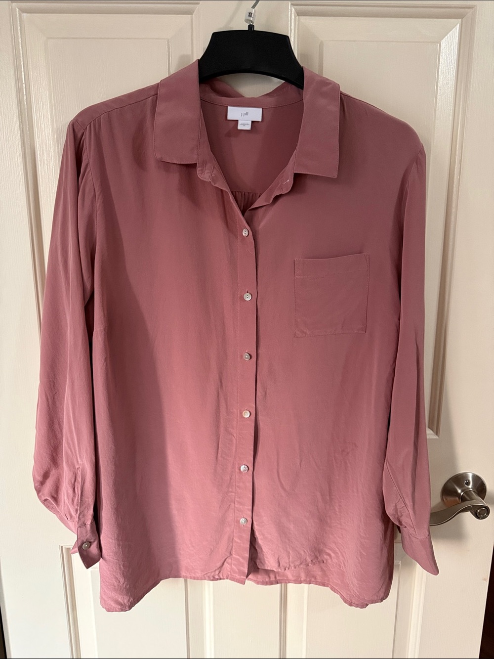 J. Jill Dusty Rose Button-Down Blouse Shirt